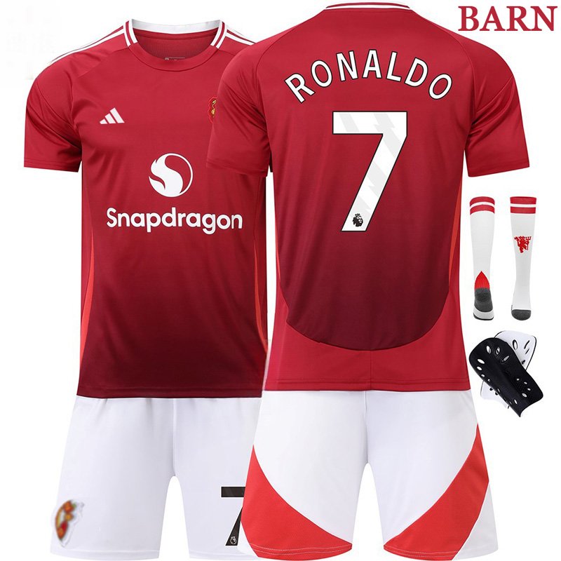 Manchester United Barn Hjemmedrakt 2024/25 Ronaldo #7 til Salgs