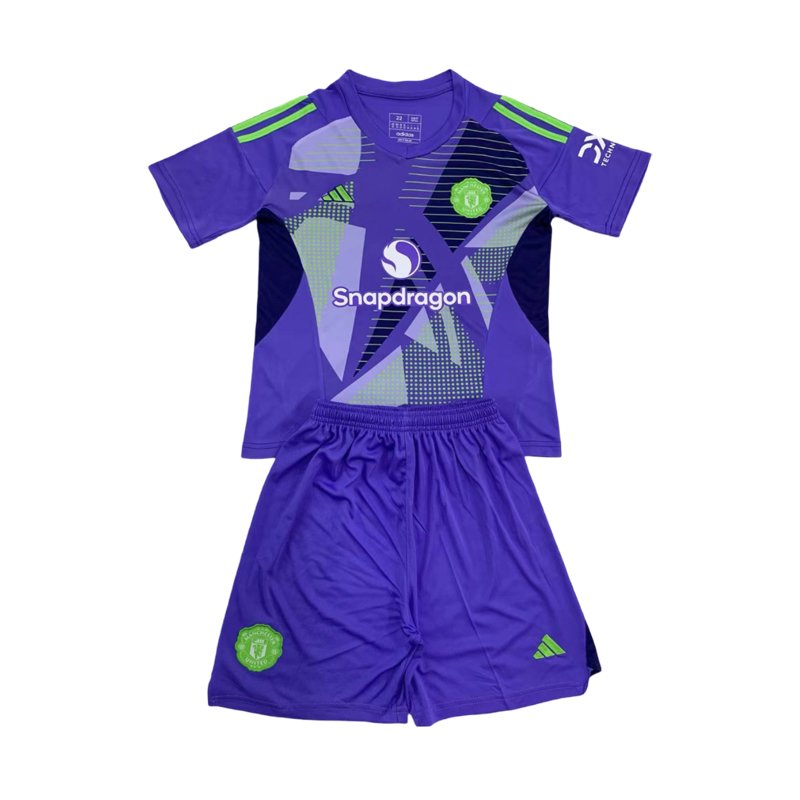 Manchester United Keeper drakt 2024/25 Barn Draktsett - Lila
