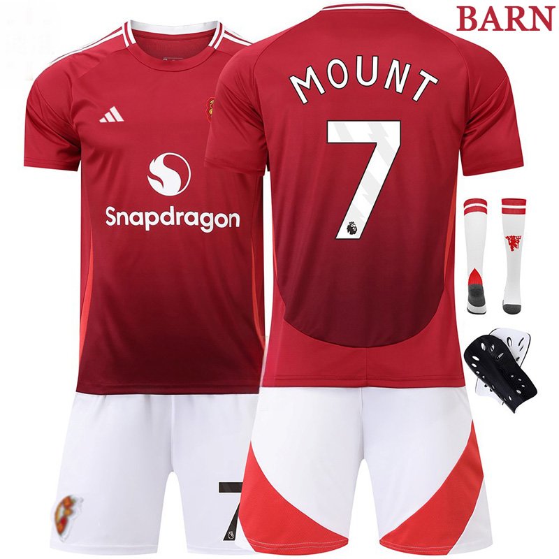 Mount 7 Manchester United Barn Hjemmedrakt 2024/25 Tilgjengelig
