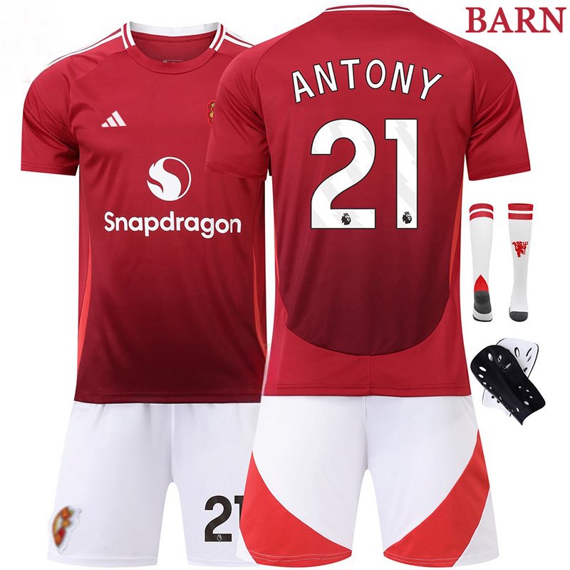 Ny barn hjemmedrakt fra Manchester United 2024/25 - Antony 21