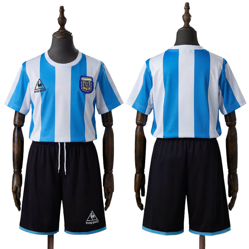 Argentina 1986 retro hjemmedrakt barn – klassisk fotballdrakt barn sett