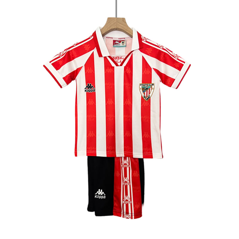 Retro Athletic Bilbao 1995/97 Hjemmedrakt Barn Kortermet + Korte bukser