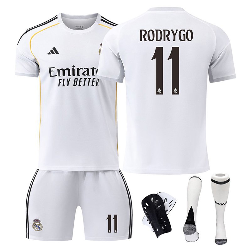 Real Madrid Hjemmedrakt Barn 2025-2026 Nr 11 RODRYGO