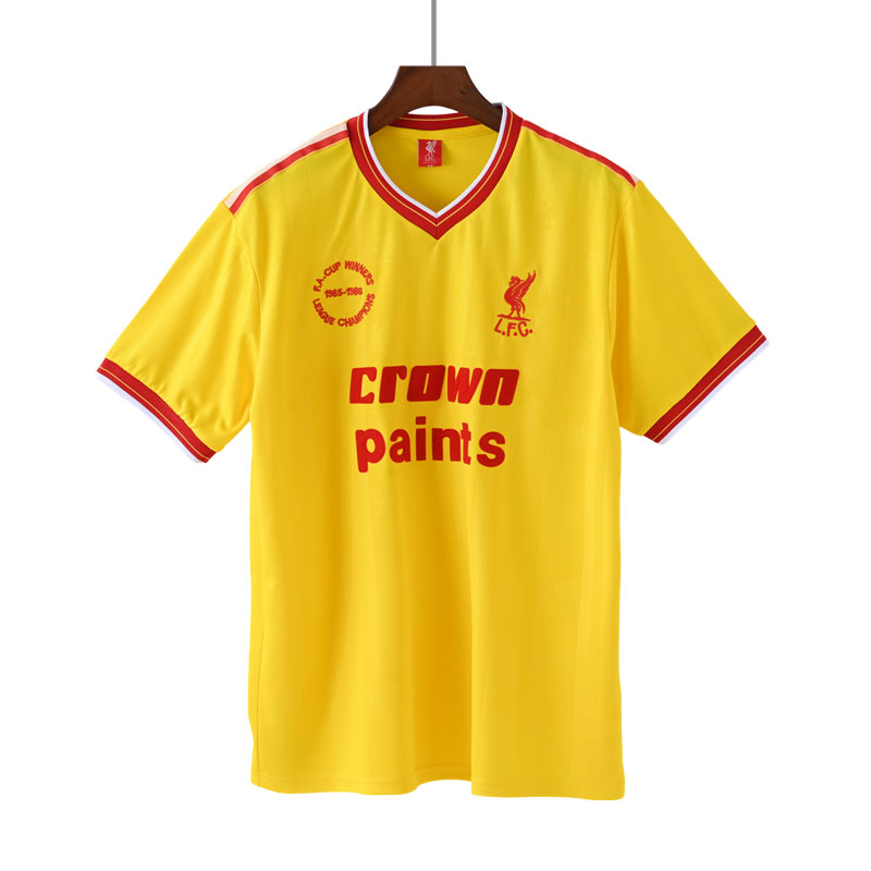 Liverpool FC Bortedrakt Retro 1985-86 Herre Kortermet Gul