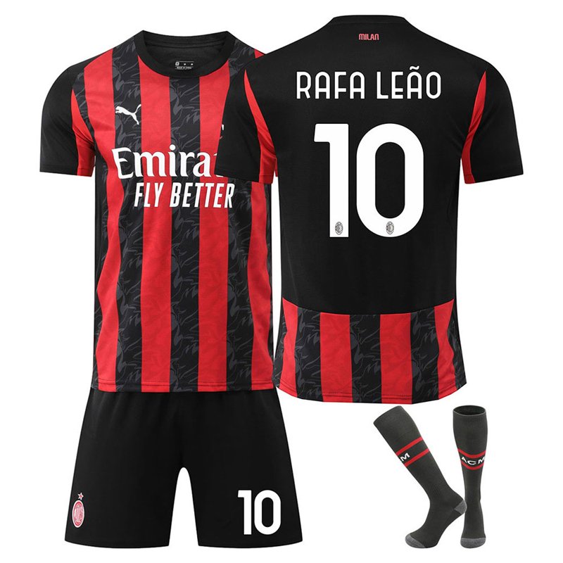 AC Milan 2025/26 Herre Fotballsett Hjemme med Rafael Leão 10 trykk
