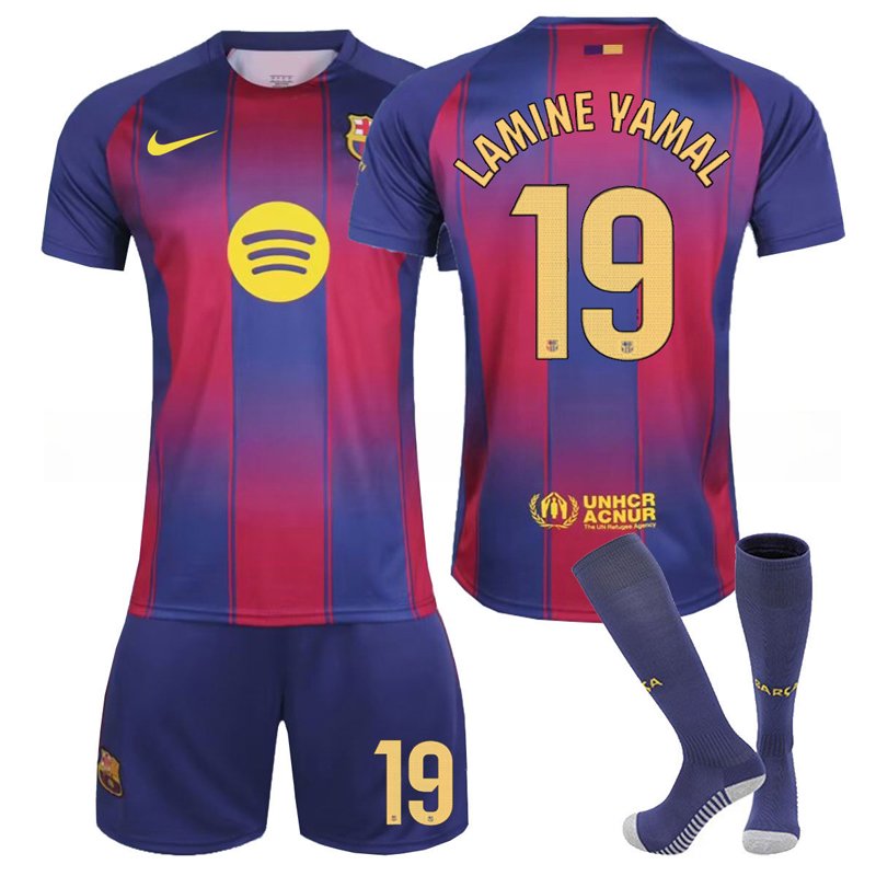 Barcelona Hjemmedrakt for Voksne 2025/26 - Med Lamine Yamal 19 på Ryggen