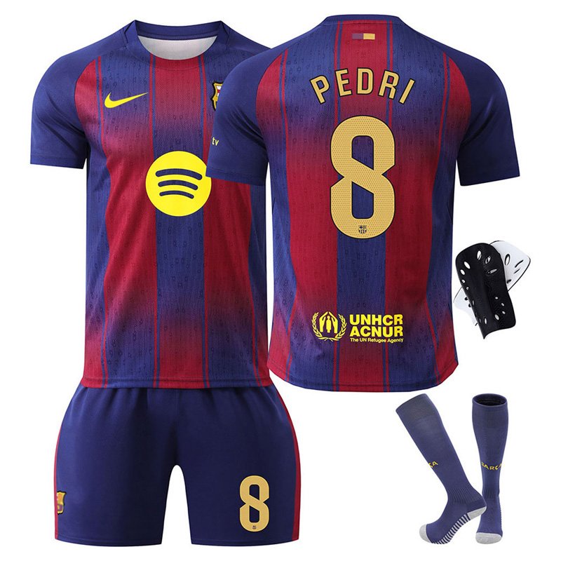 Barcelona hjemmedrakt 2025/26 til barn – Inkluderer PEDRI 8 trykk