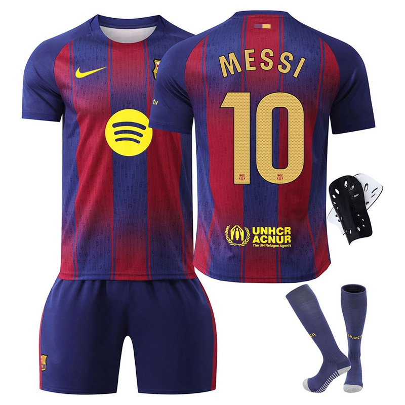 Barnas FC Barcelona hjemmedrakt 2025/26 – Med MESSI 10 på ryggen