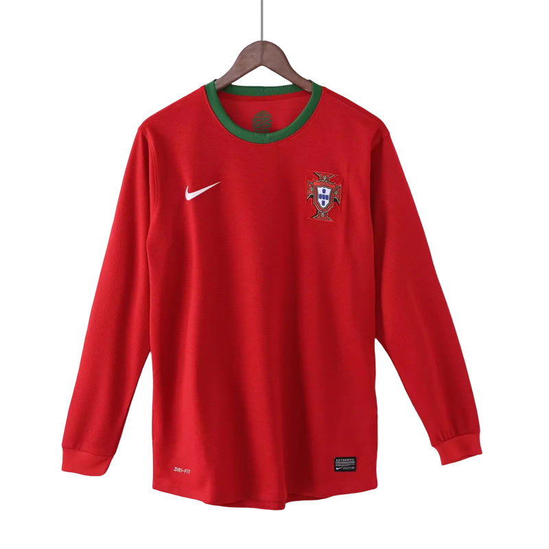 Billige fotballdrakter Portugal Hjemmedrakt 2012 Retro Langermet