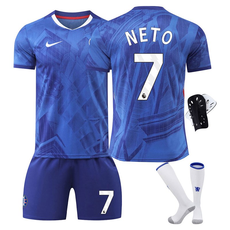 Chelsea 2025/26 Barn Hjemmedrakt med NETO 7 Navn og Nummer