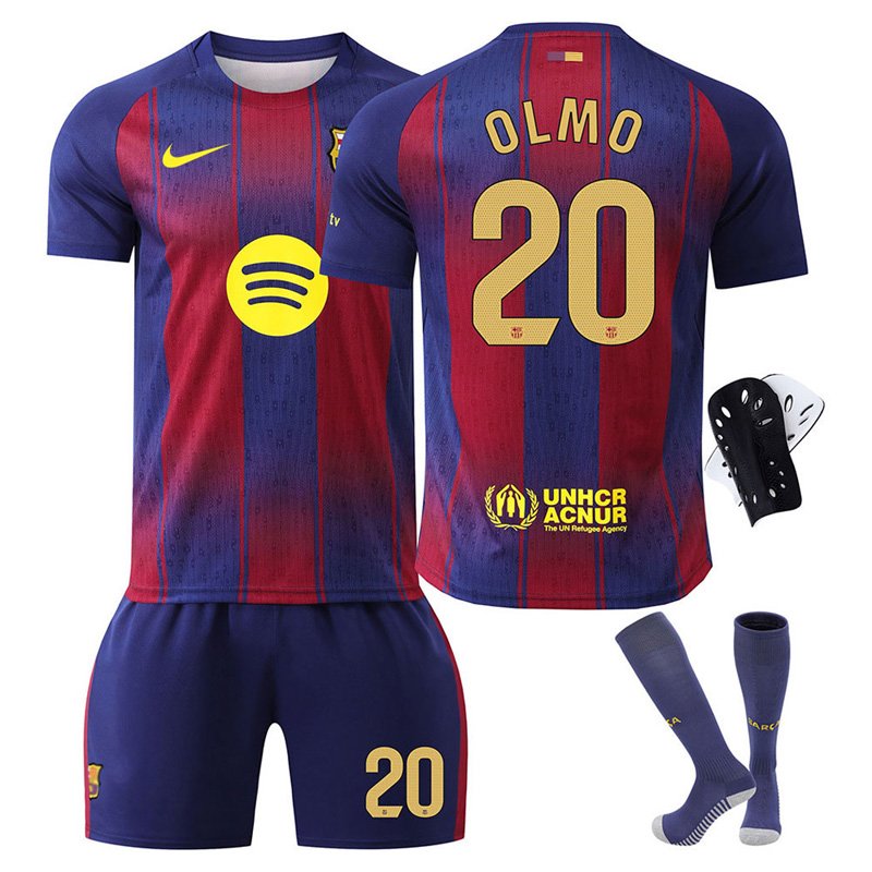 Fotballdrakt til barn 2025/26 – FC Barcelona hjemmedrakt med Olmo 20