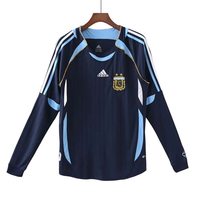 Fotballdrakter Argentina Bortedrakt Retro 2006 Lange Ermer