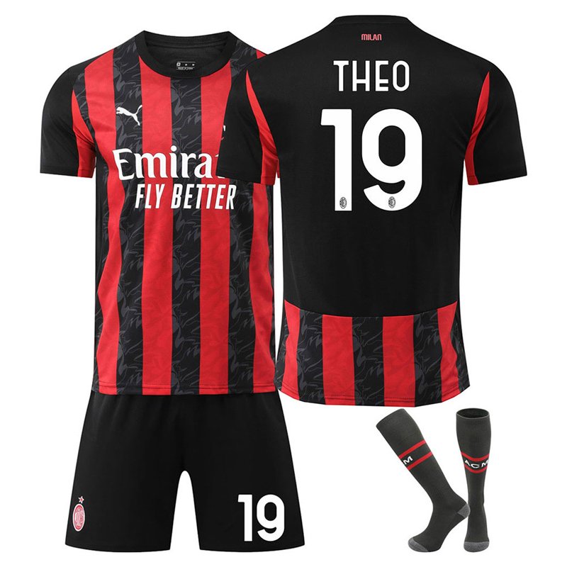 Herre Hjemmedraktsett 2025/26 AC Milan - THEO 19 på ryggen