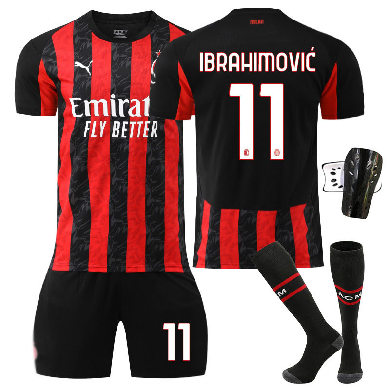 Ibrahimović 11 fotballdrakt barn - AC Milan hjemmedrakt med shorts 2025-26