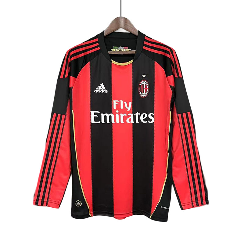 Kjøp AC Milan Hjemmedrakt 2010/11 Retro Langermet Klassiker