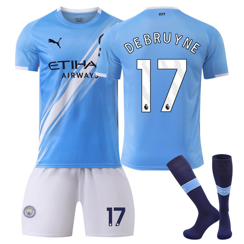 Komplett Manchester City 2025/26 Hjemmesett De Bruyne 17 Herreversjon