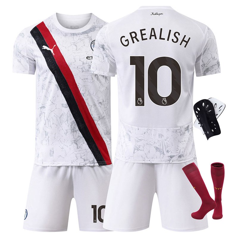 Manchester City 2025 Club World Cup Bortedrakt – Fullt Sett med Grealish 10 Spillertrykk