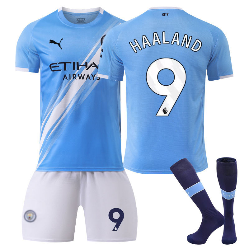 Manchester City Herre Hjemmedrakt 2025/26 Med Haaland 9 og Shorts