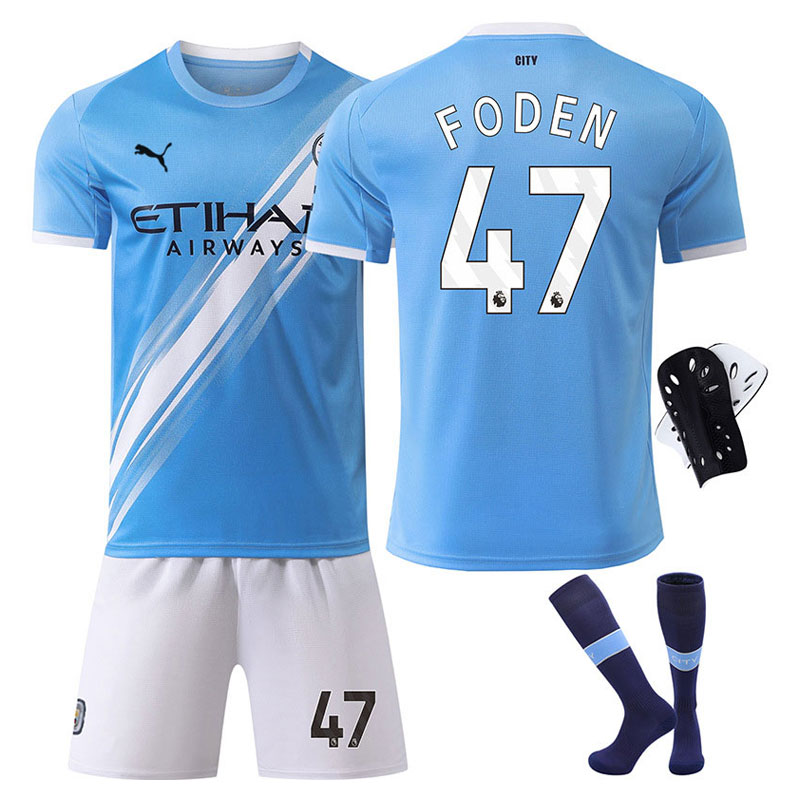 Manchester City Hjemme Kit 2025/26 Barn – Foden 47 Trykk