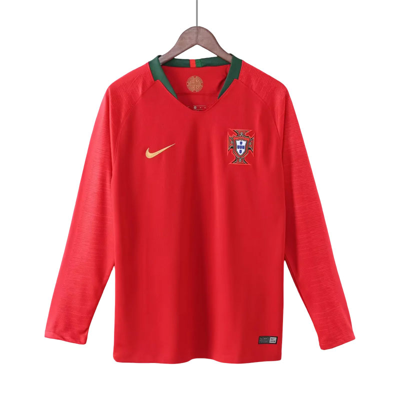 Portugal Retro Hjemmedrakt 2018 VM-fotballdrakter langermet