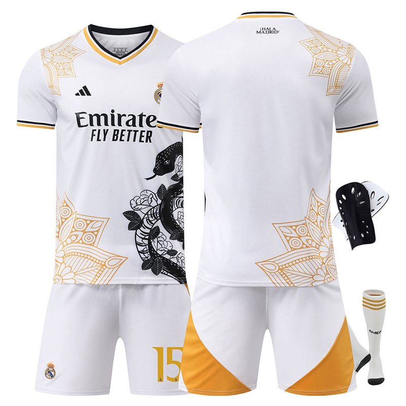 Real Madrid Spesialdrakt 25/26 Hvit med Slangeprint - For Voksne og Barn