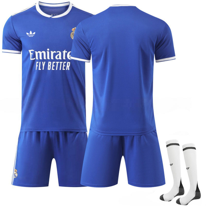 Real Madrid Tredjedrakt Herre 2025/26 Blå Kortermet + Korte bukser