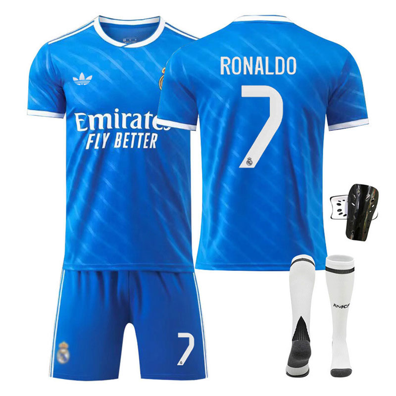 Tredje Real Madrid drakt 2025-26 for barn – Ronaldo 7 trykk bak