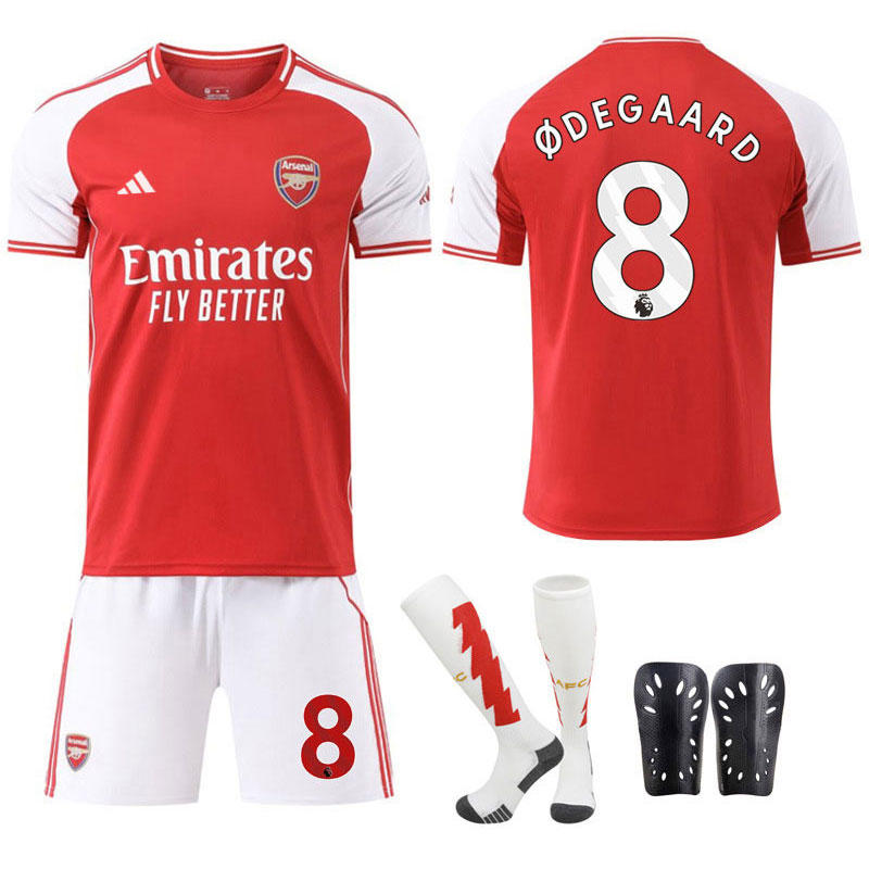Arsenal FC Hjemmesett 2025/26 Trykket med Ødegaard og nummer 8