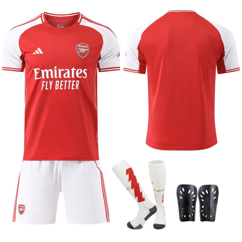 Arsenal Fotballdrakt Herre 2025/26 Rød og Hvit Hjemmedrakt