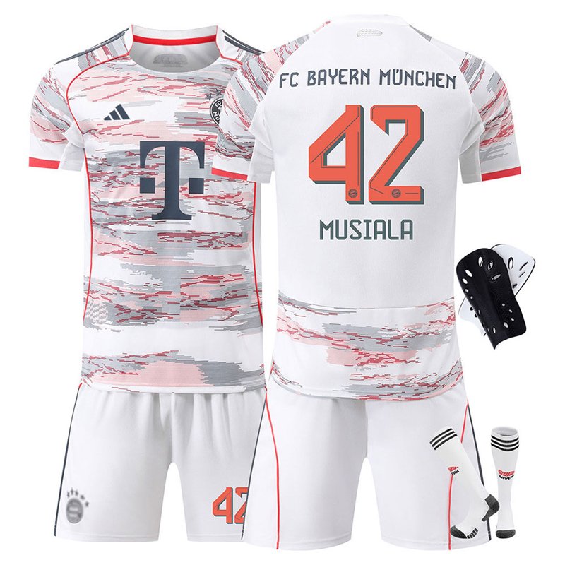 Bayern München 2025/26 Bortedrakt Barn - Med Trykk MUSIALA 42