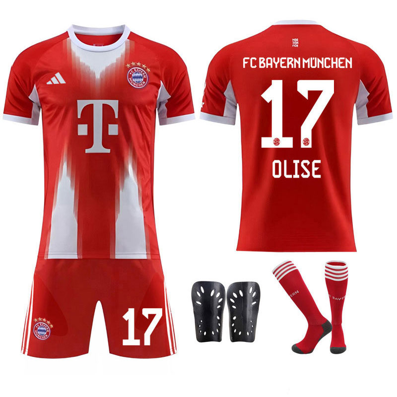 Bayern München 2025/26 Hjemmedrakt Olise 17 Herresett med shorts