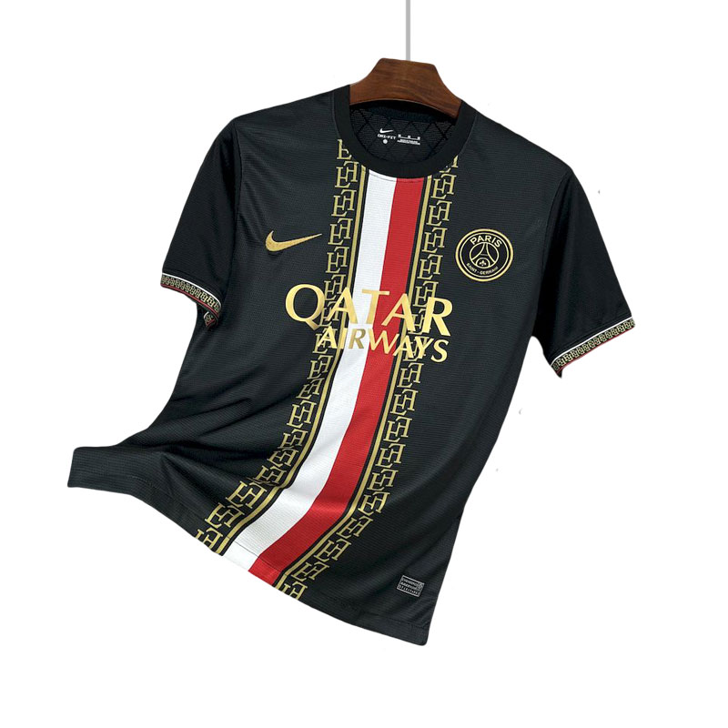 Billige Fotballdrakter Paris Saint-Germain 2025/26 Sort Gull Drakt