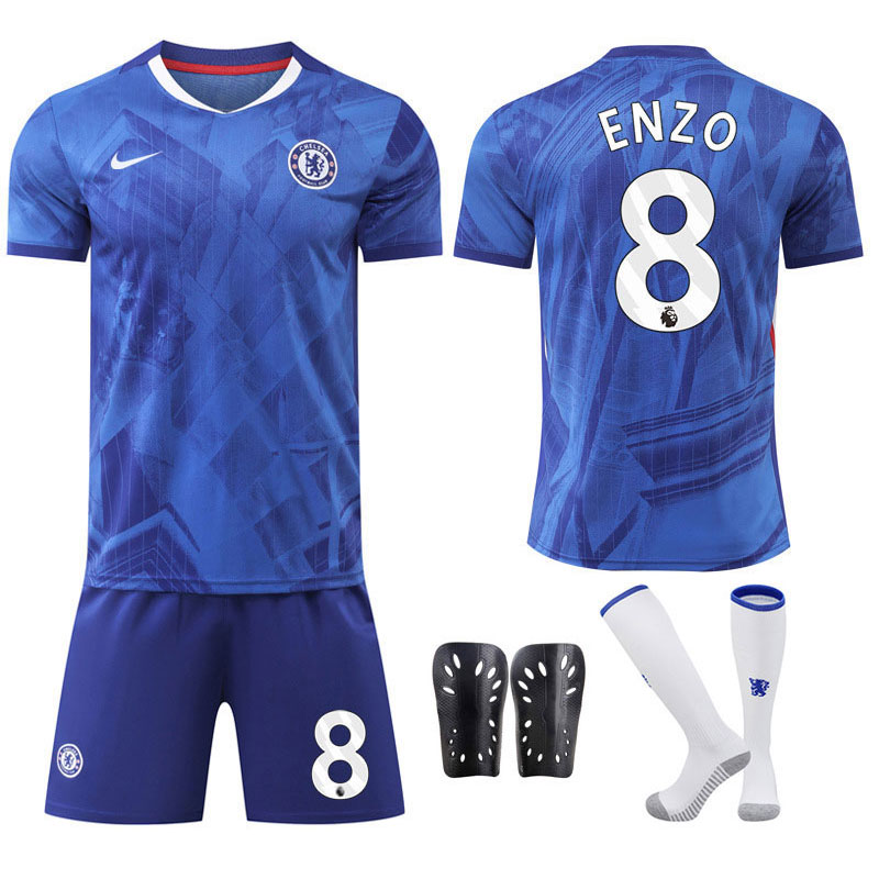 Chelsea hjemmedrakt 2025-2026 herre komplett sett med ENZO 8 på ryggen