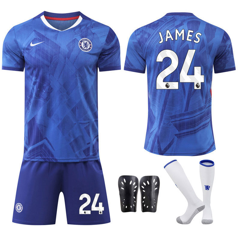 Chelsea hjemmedrakt herre 2025-26 blått draktsett med James 24 trykk