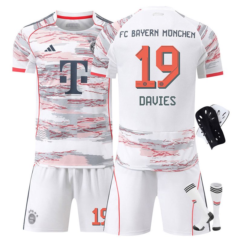 FC Bayern 2025/26 Bortedrakt Barn - Davies 19 Trykk Fotballdraktsett