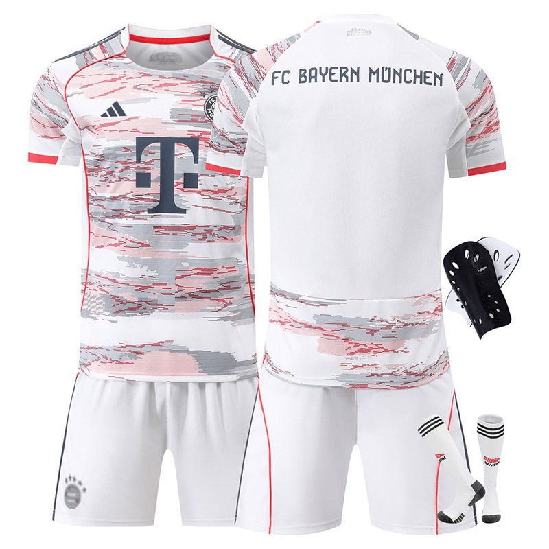 FC Bayern München bortedrakt 2025/26 for barn - trøye og shorts