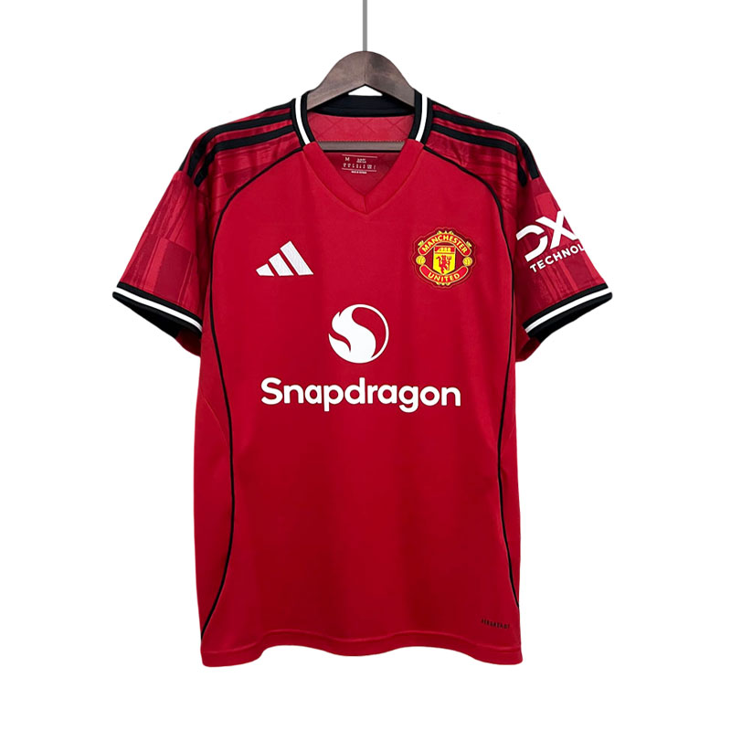 Herre fotballdrakt Manchester United 2025/26 rød hjemmedrakt