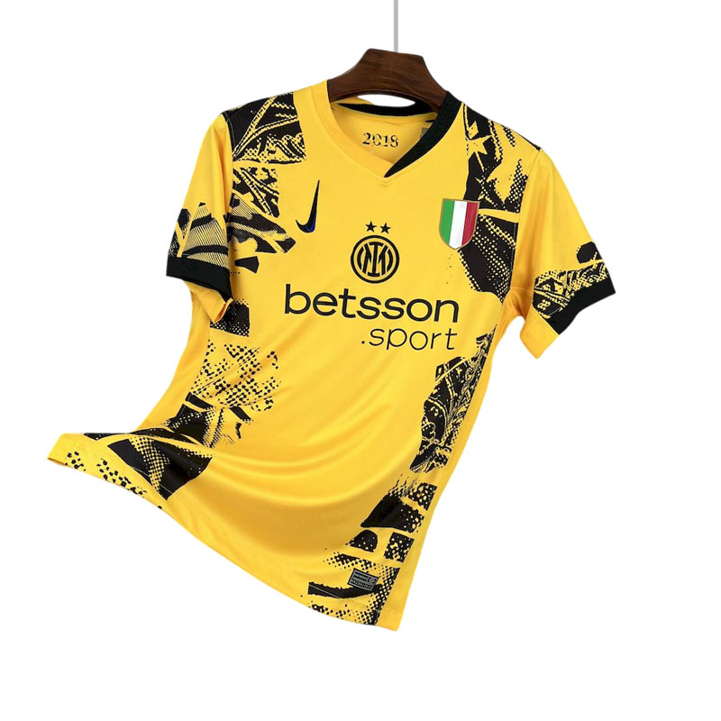 Inter Milan Tredje Fotballdrakt 2024/25 gul kortermet for menn