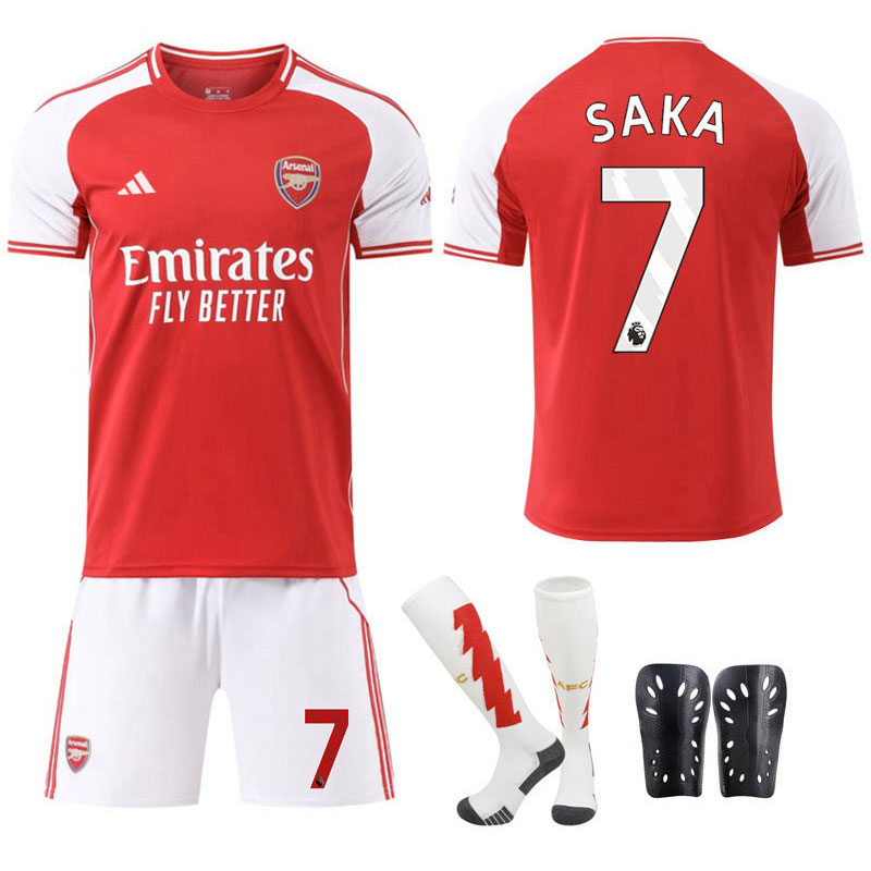 Komplett Arsenal FC Hjemmedrakt 25/26 Saka 7 Trykk for Menn