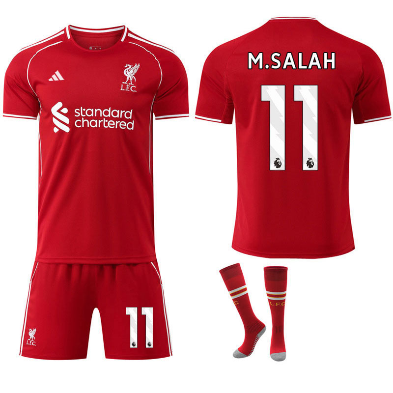 Liverpool Hjemmedrakt 2025/26 Herredrakt med M.SALAH 11 og Shorts