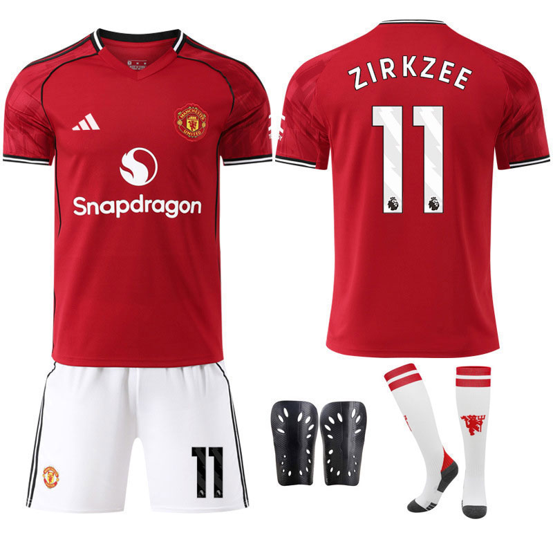 Man Utd ZIRKZEE 11 Hjemmedrakt 2025/26 Herre Kortermet og Shorts