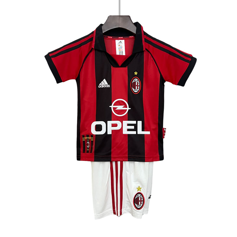AC Milan Barn Hjemmedrakt 1998/99 Retro Draktsett med Shorts