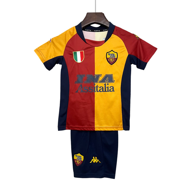 AS Roma 2001/02 Champions League retro hjemmedrakt for barn