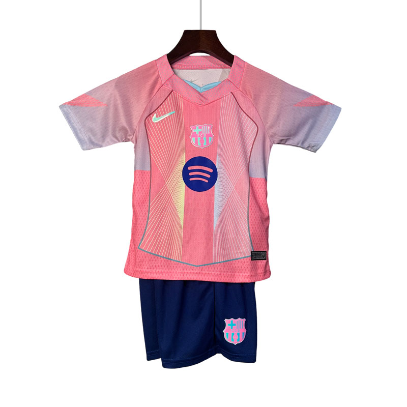 Barcelona Rosa Drakt for Barn - Ny Spesialversjon 2025/26