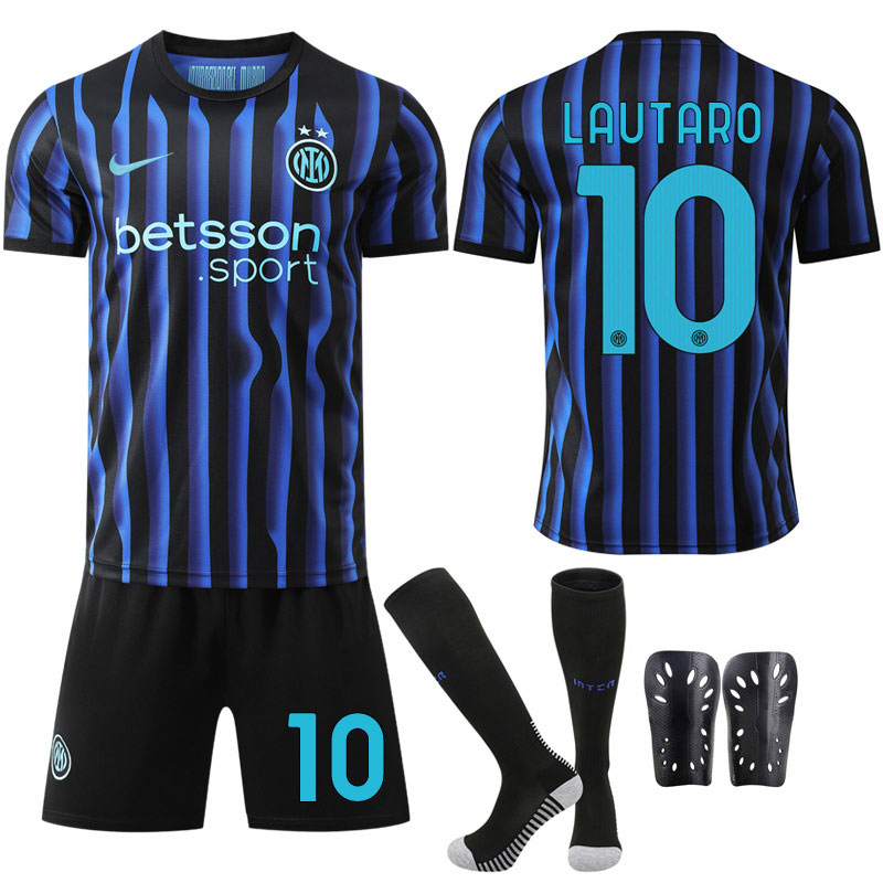Fotballdrakt barn Inter Milan 2025/26 Lautaro 10 hjemmedraktsett