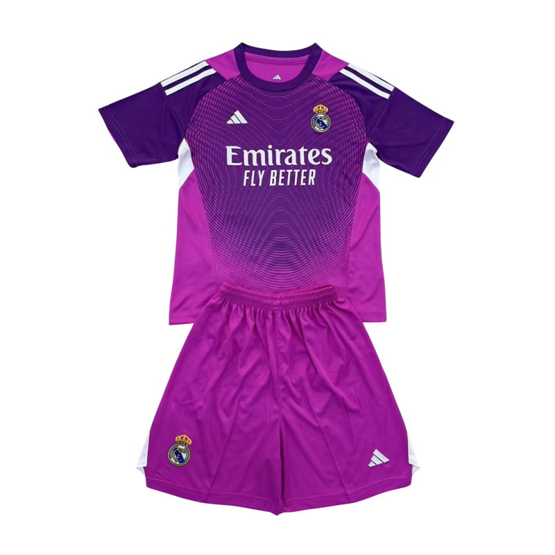 Fotballdrakt lilla Real Madrid 2025/26 keeperdrakt til barn og voksne