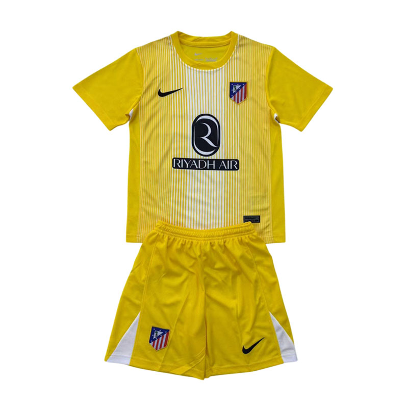 Gul Atletico Madrid keeperdrakt 2025/26 fotballdrakt for barn og voksne