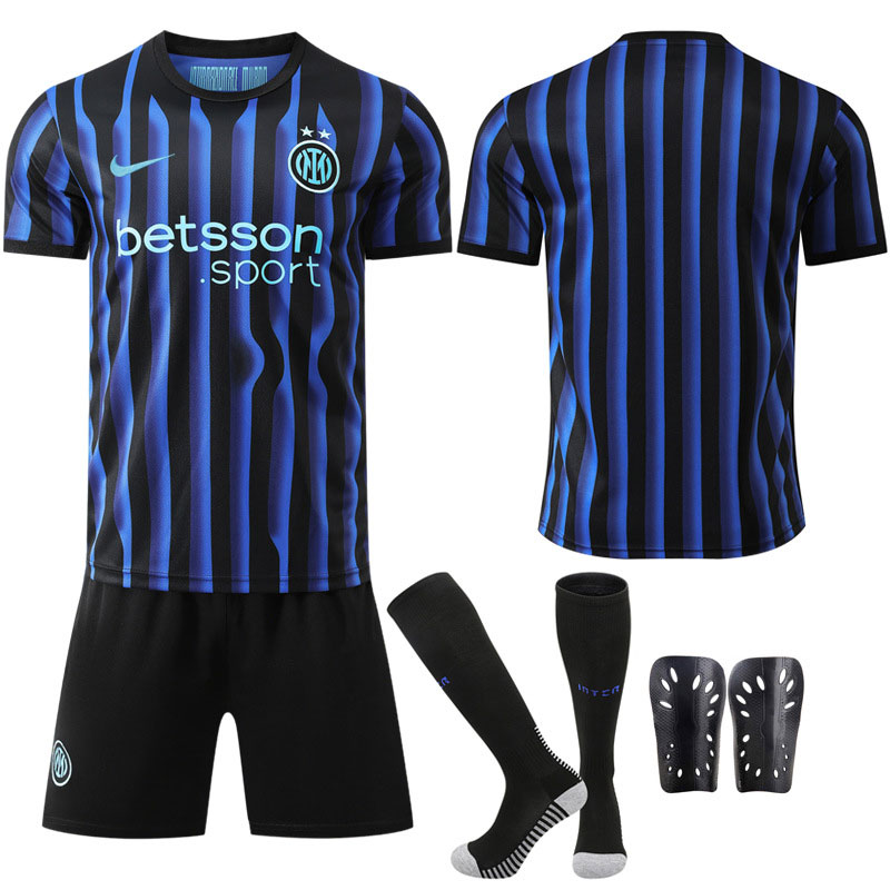 Inter Milan barn hjemmedrakt 2025/26 fotballdraktsett med trøye og shorts
