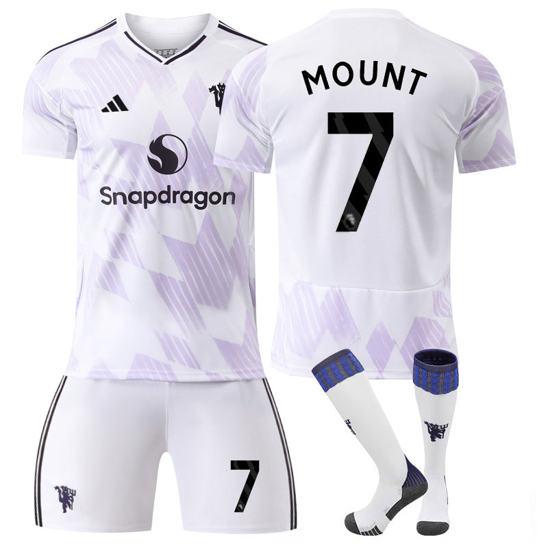 Man Utd bortedrakt 2025/26 herre fotballdraktsett Med Mount 7 trykk