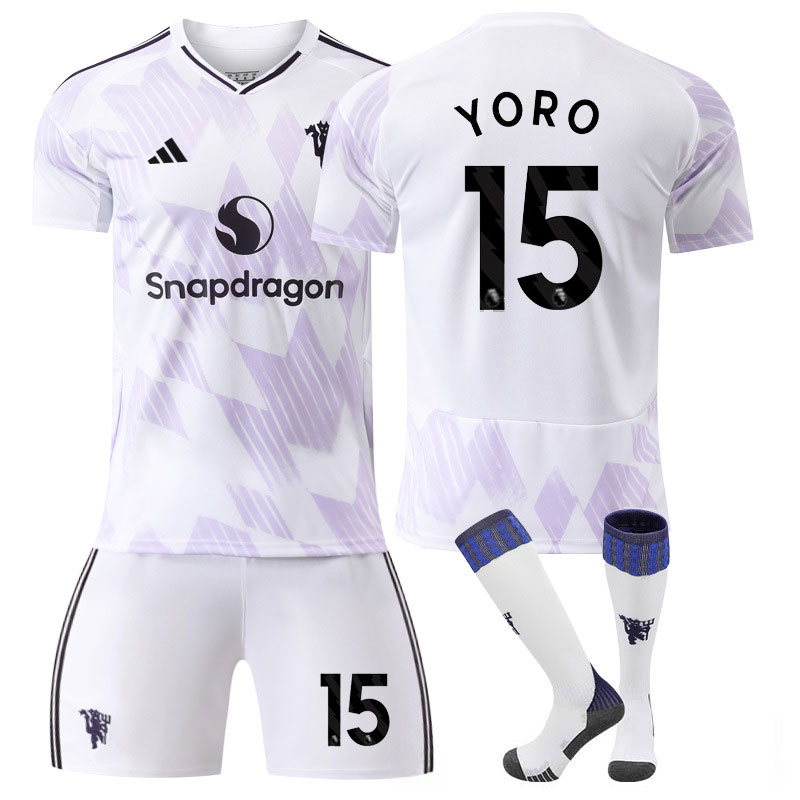 Manchester United 25/26 herredrakt Yoro 15 bortedrakt og matchende shorts